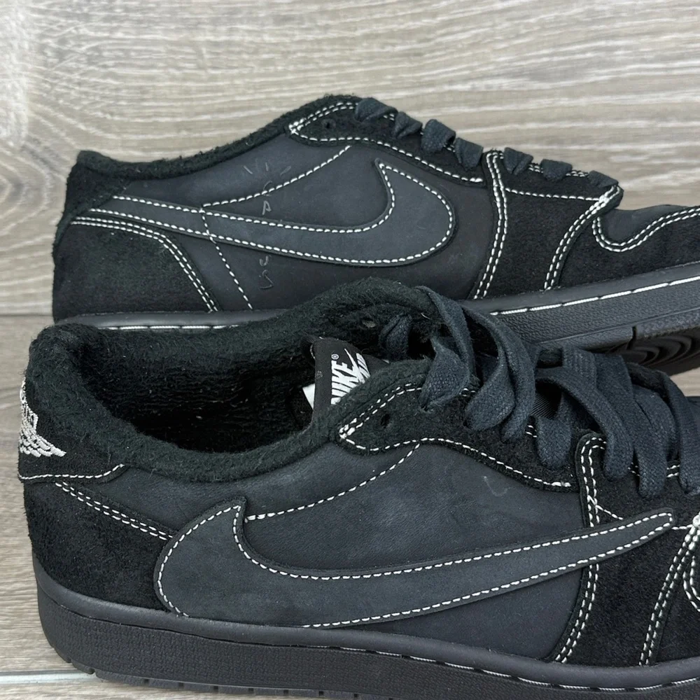Nike Air Jordan 1 Retro Low OG SP x Travis Scott Men’s 9.5 Black Phantom Sneaker - Picture 11 of 16